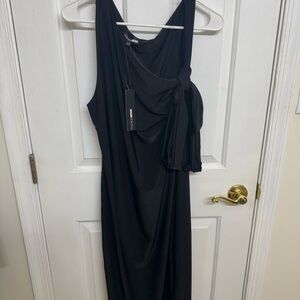 Fashion Nova One Shoulder Black Dress